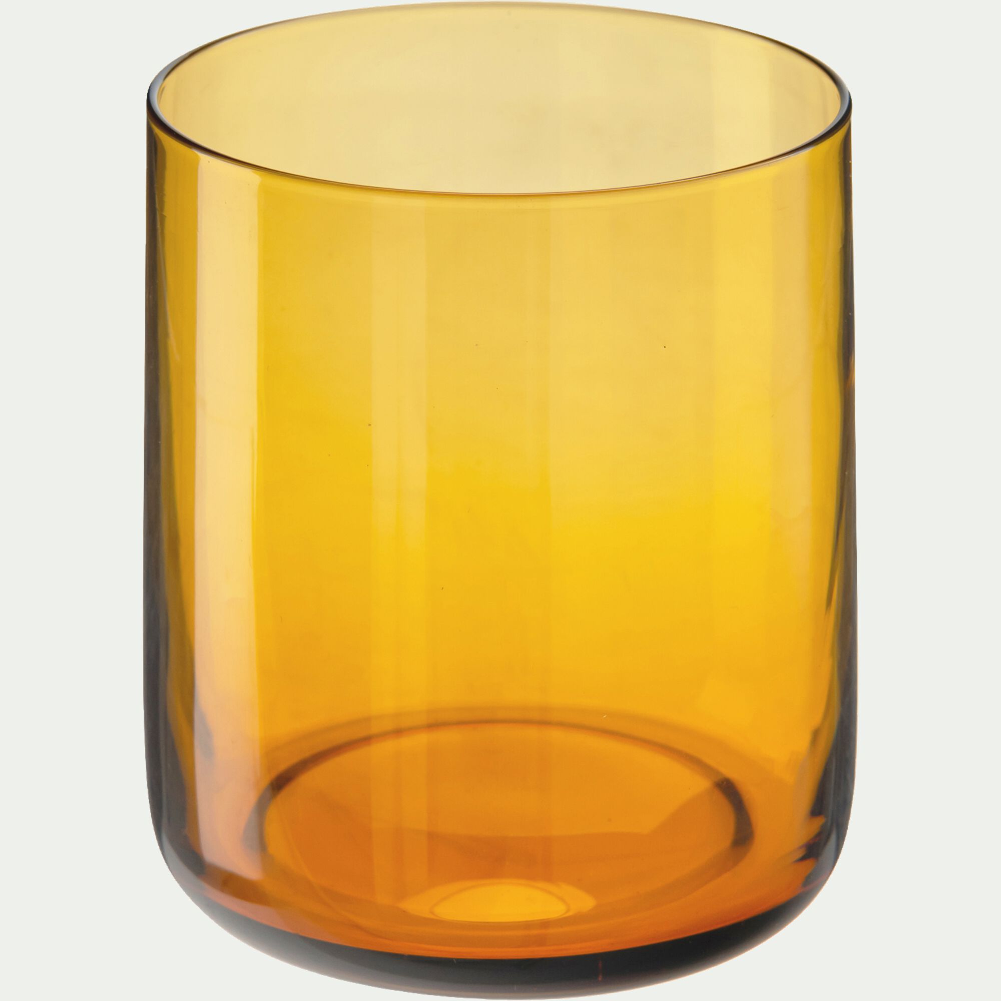 AMBRE - Gobelet bas en verre sodo-calcique 28cl - jaune