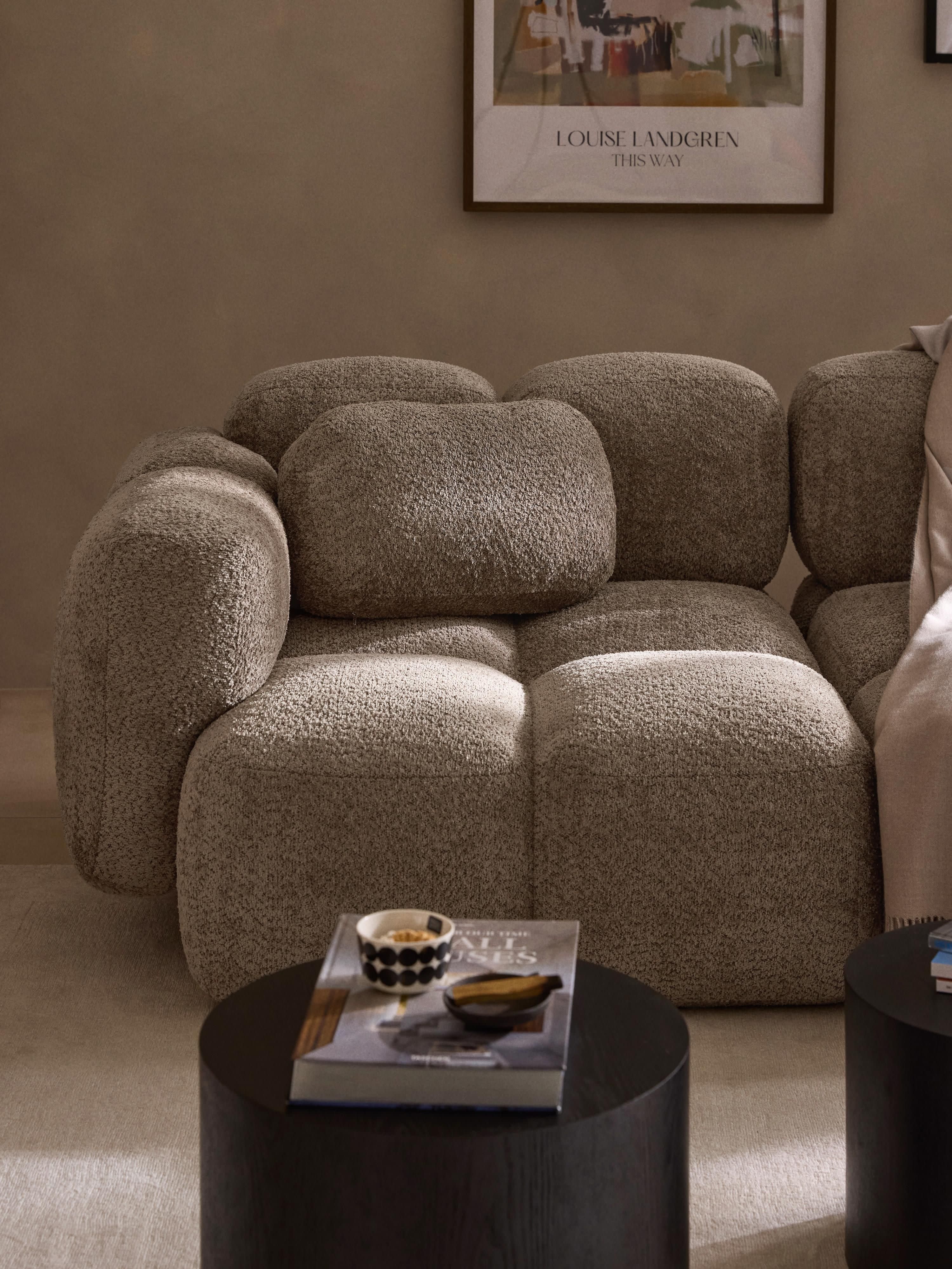 Sofa-Kissen Tayla aus Teddy-Bouclé