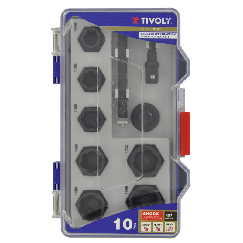 Set de douilles d'extraction 10 pièces TIVOLY