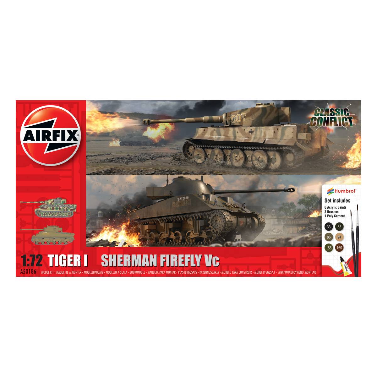 Airfix Tiger 1 vs Sherman Firefly Model Kit 1:72