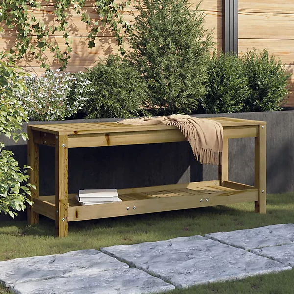 Banc de jardin 108x35x45 cm bois de pin imprégné vidaXL