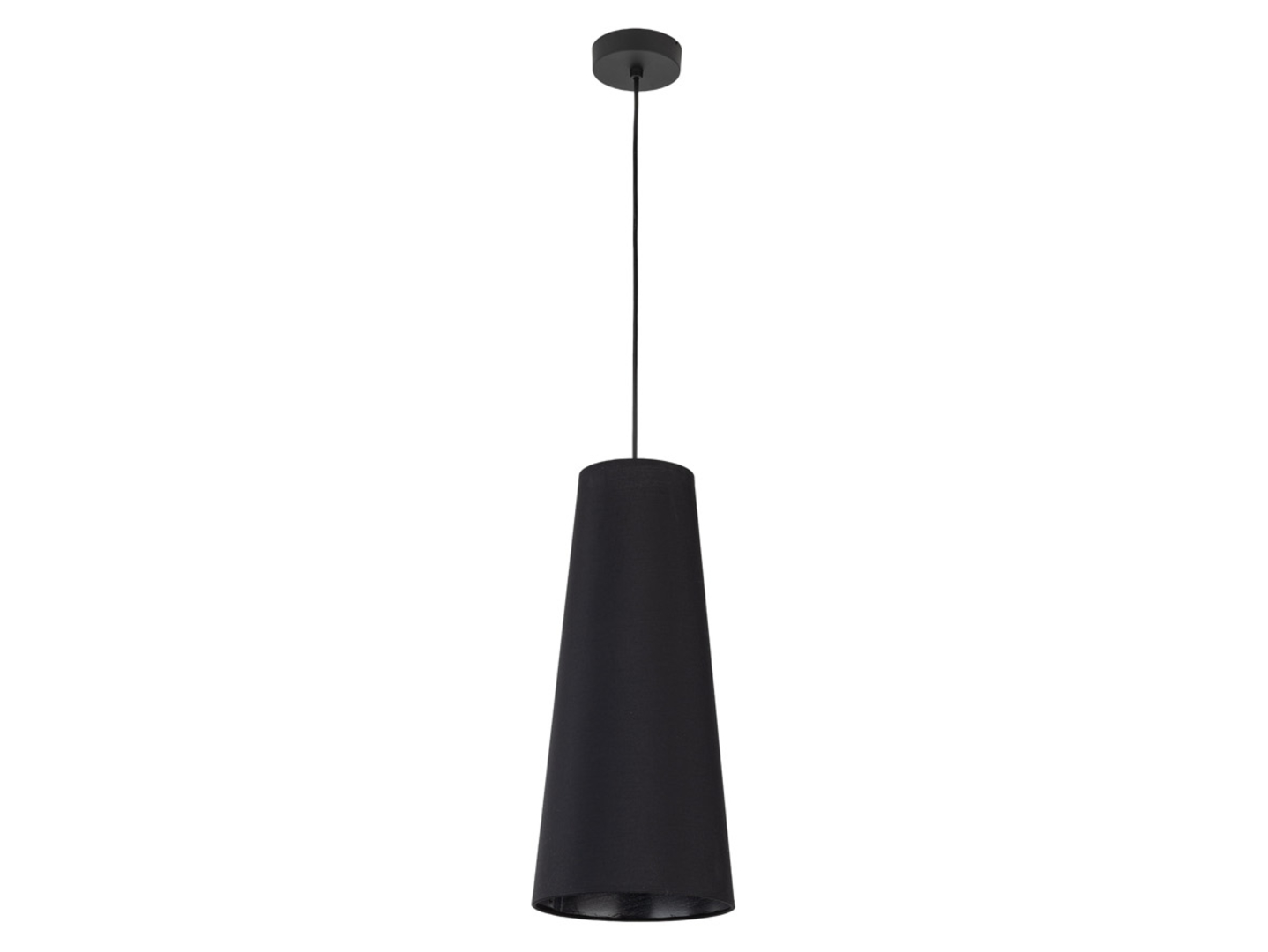 Lampa wisząca Zing tkaninowa czarna
