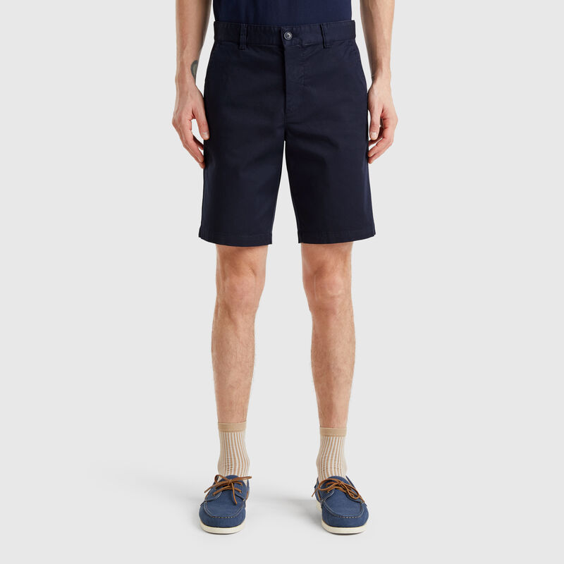 Chino bermudas in stretch cotton