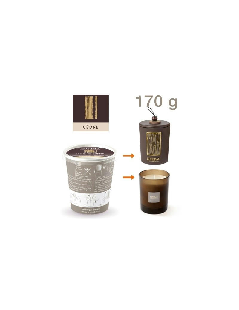 CÈDRE - Recharge pour bougie parfumée 180g