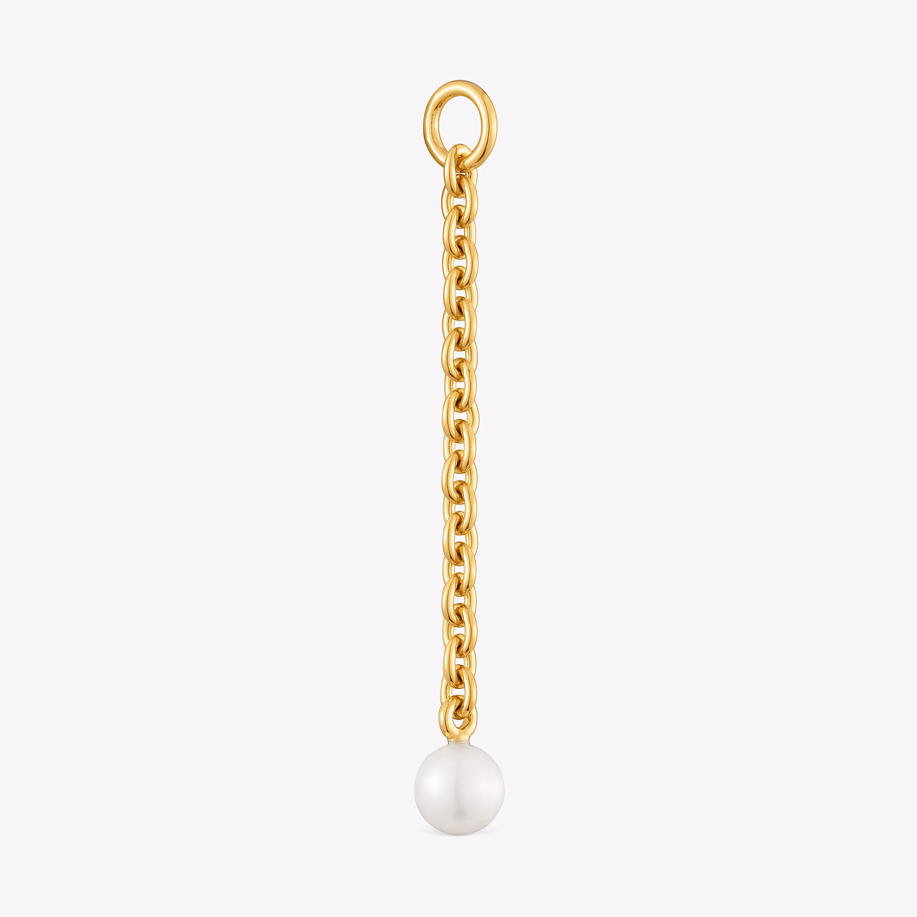 Colgante con baño de oro 18 kt sobre plata y perla cultivada Hold Oval