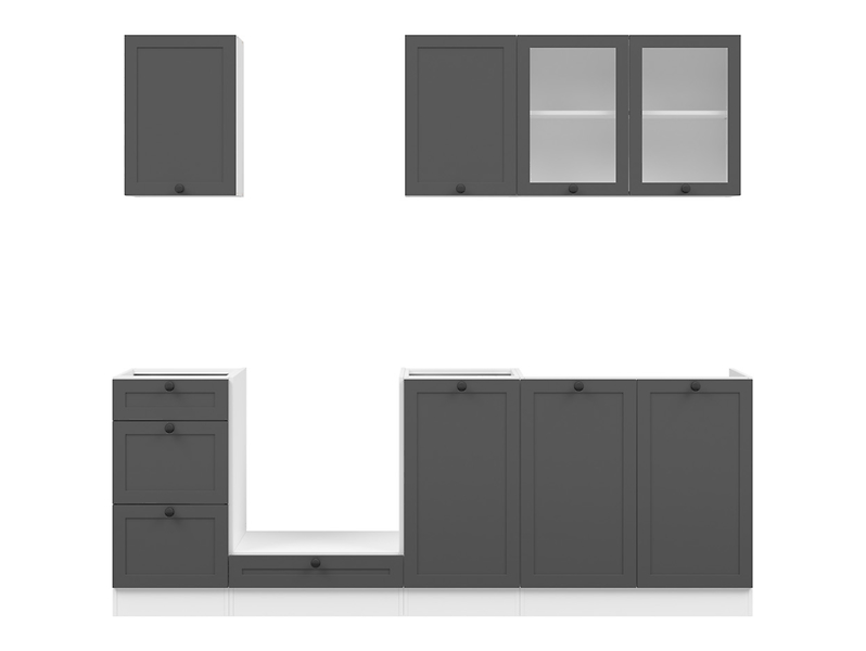 Komplet kuchenny Junona Line 220 cm grafitowy