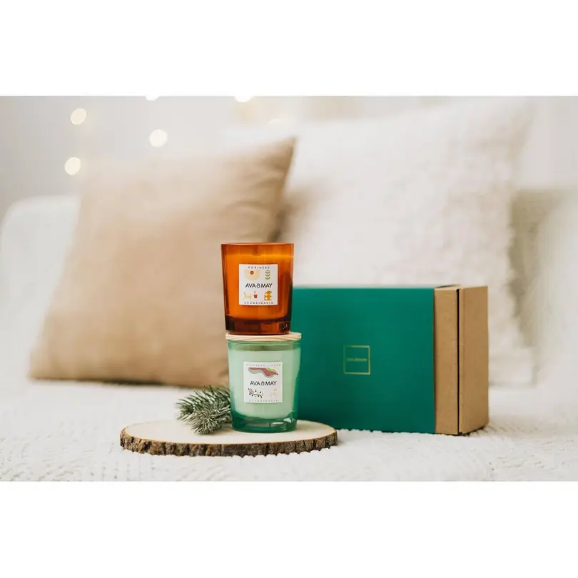 Duftkerze 2er-Set Cozy Glow