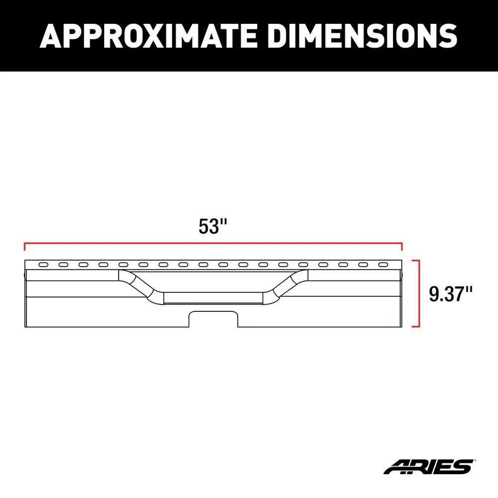 Aries 2081025 TrailChaser Jeep Wrangler JL Rear Bumper Centre Section