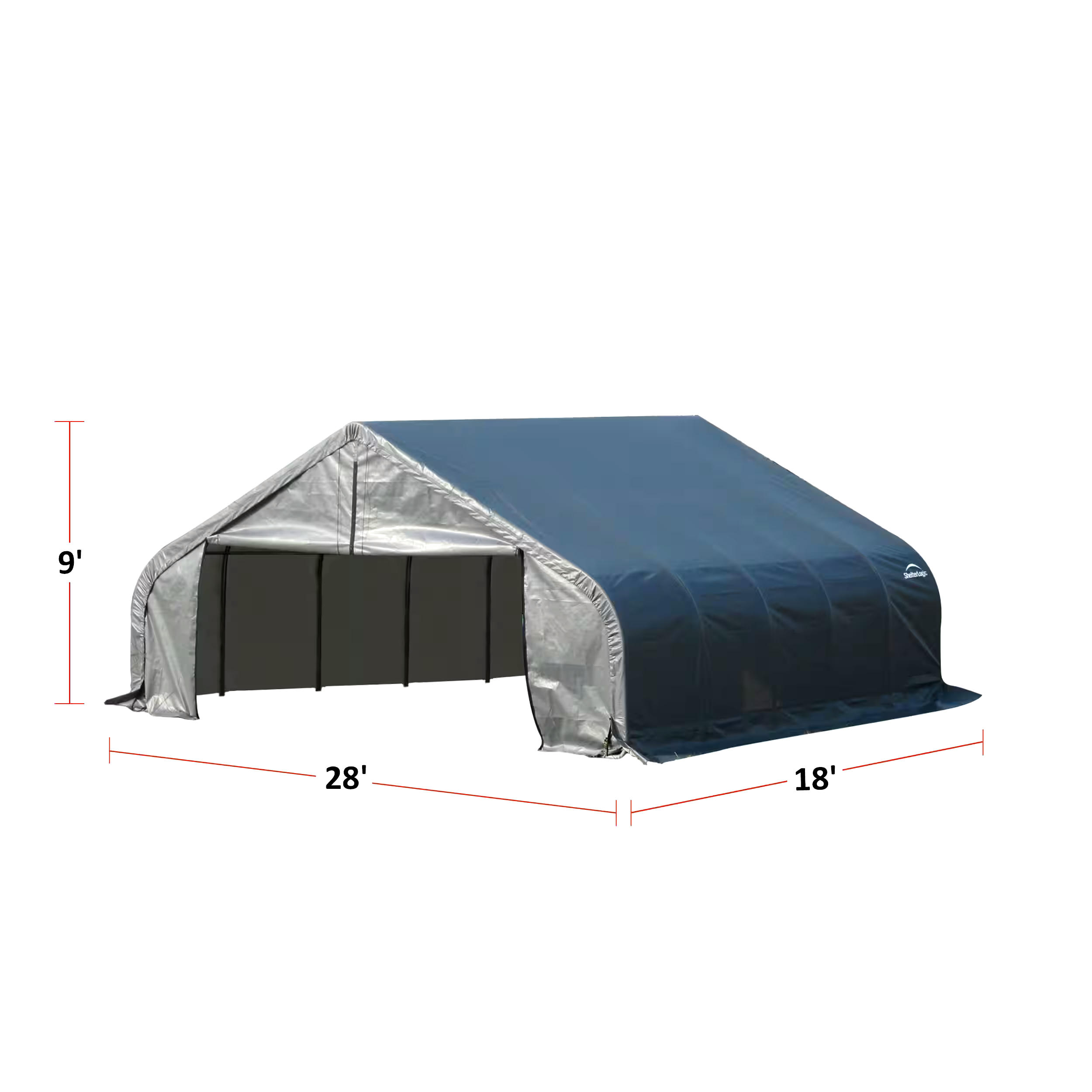 ShelterLogic Peak Style Shelter, 18-ft x 28-ft x 9-ft