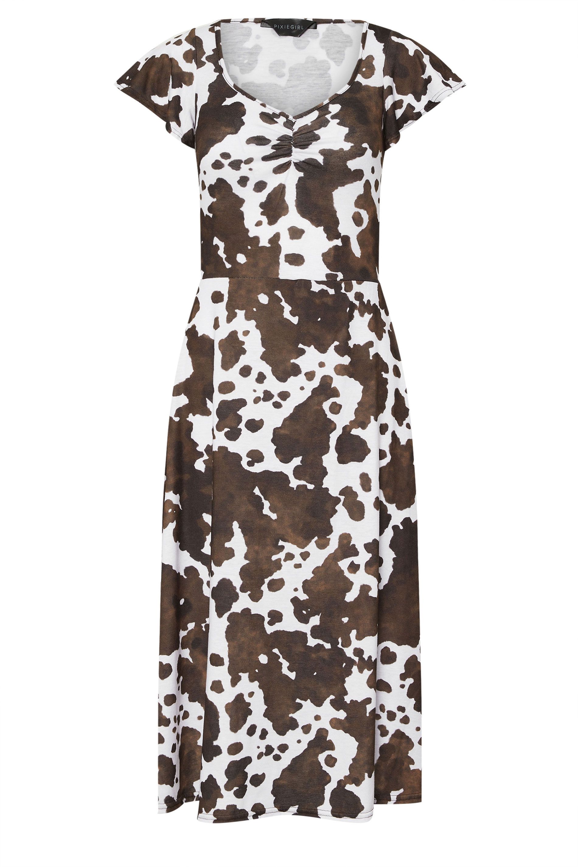 PixieGirl Petite Cow Print Dress