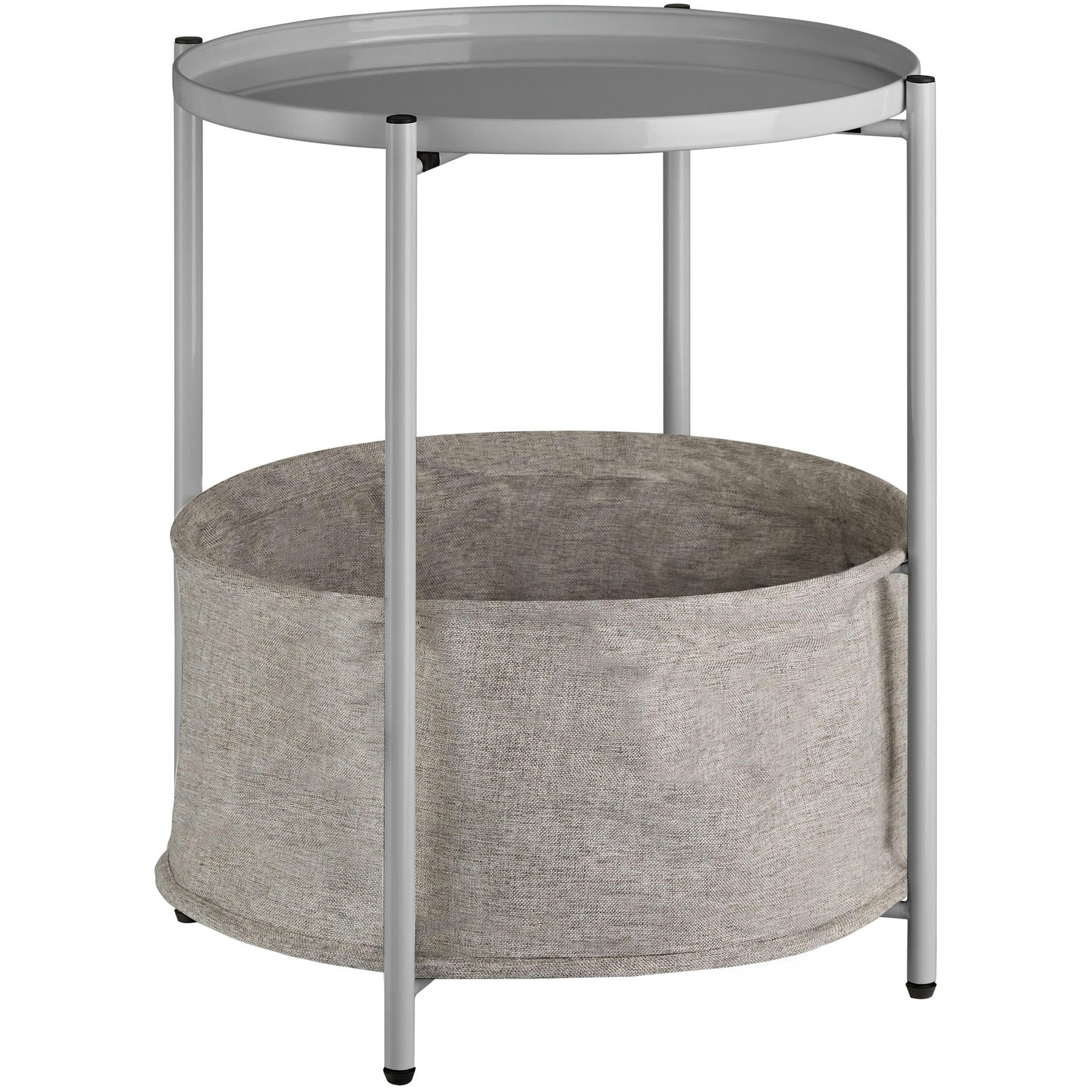 - Table d'appoint en Acier et polyester gris