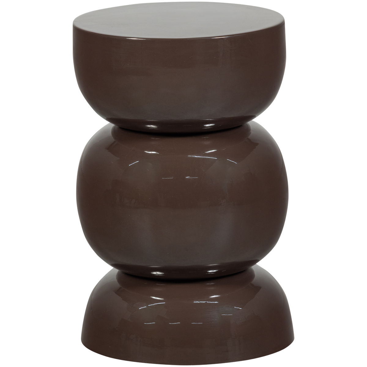 WOOOD bijzettafel Breno - Metaal - Donkerbruin - 46x30x30