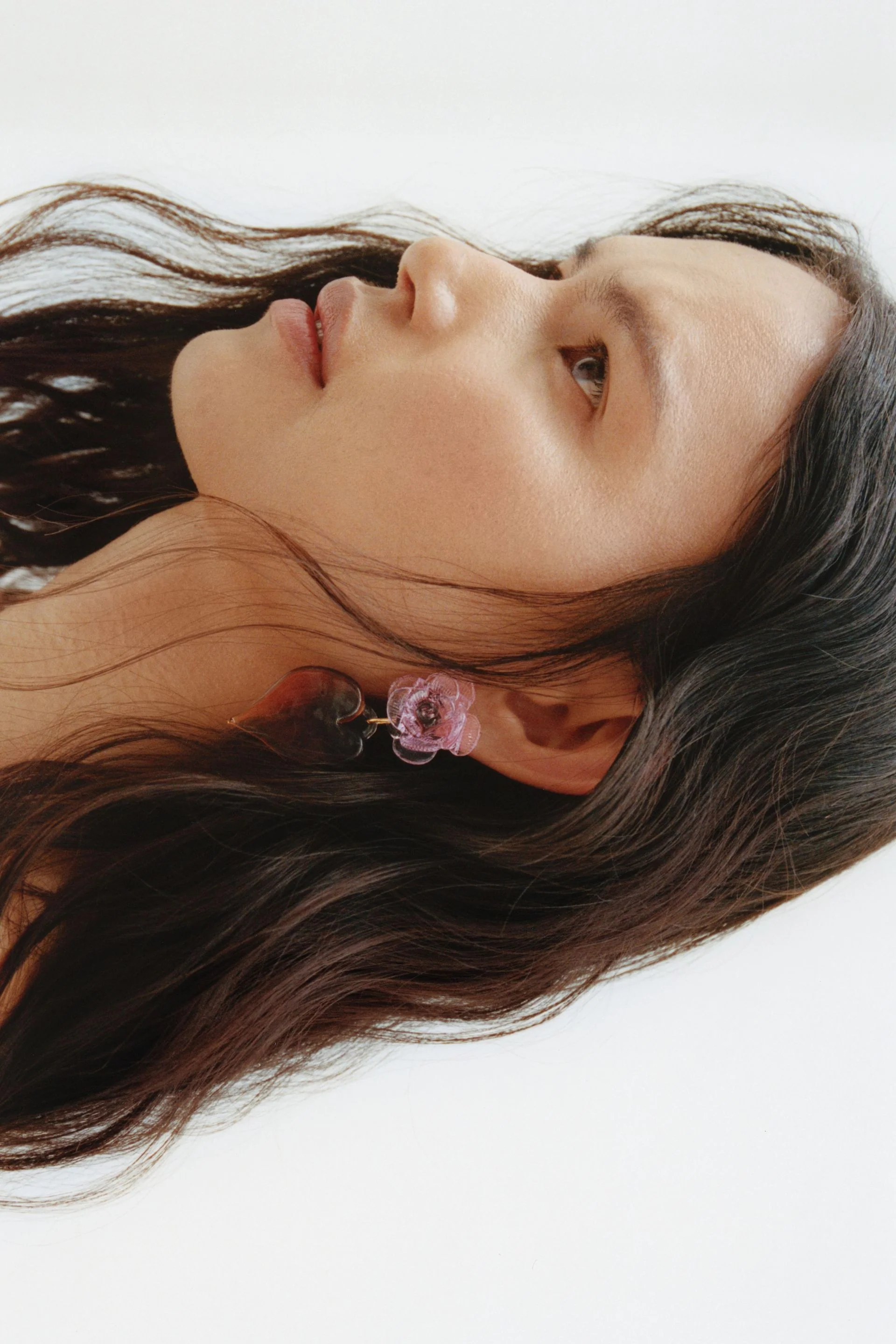 Rose Heart Earrings | Violetta/Toffee