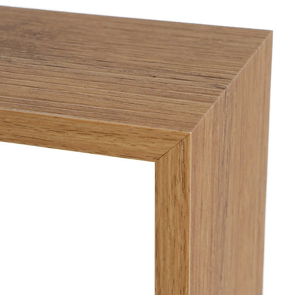 Lot de 3 étagères cube mural effet bois coloris Chêne miel - Longueur 30 x Largeur 30 x Hauteur 12 cm