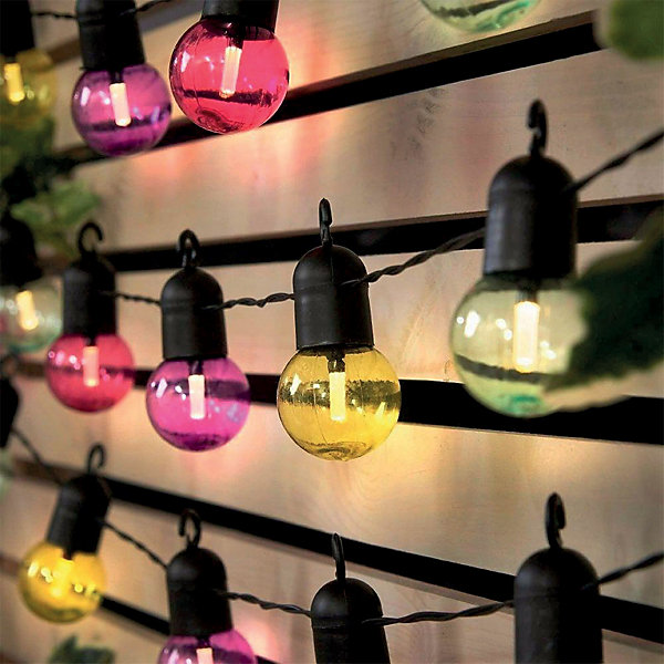 Guirlande lumineuse guinguette solaire 30 LEDNoir