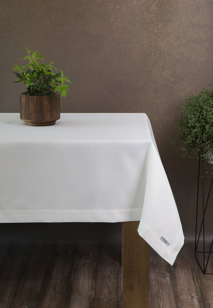 Obrus ELLEN biały 145x280 cm elegancki ozdobny