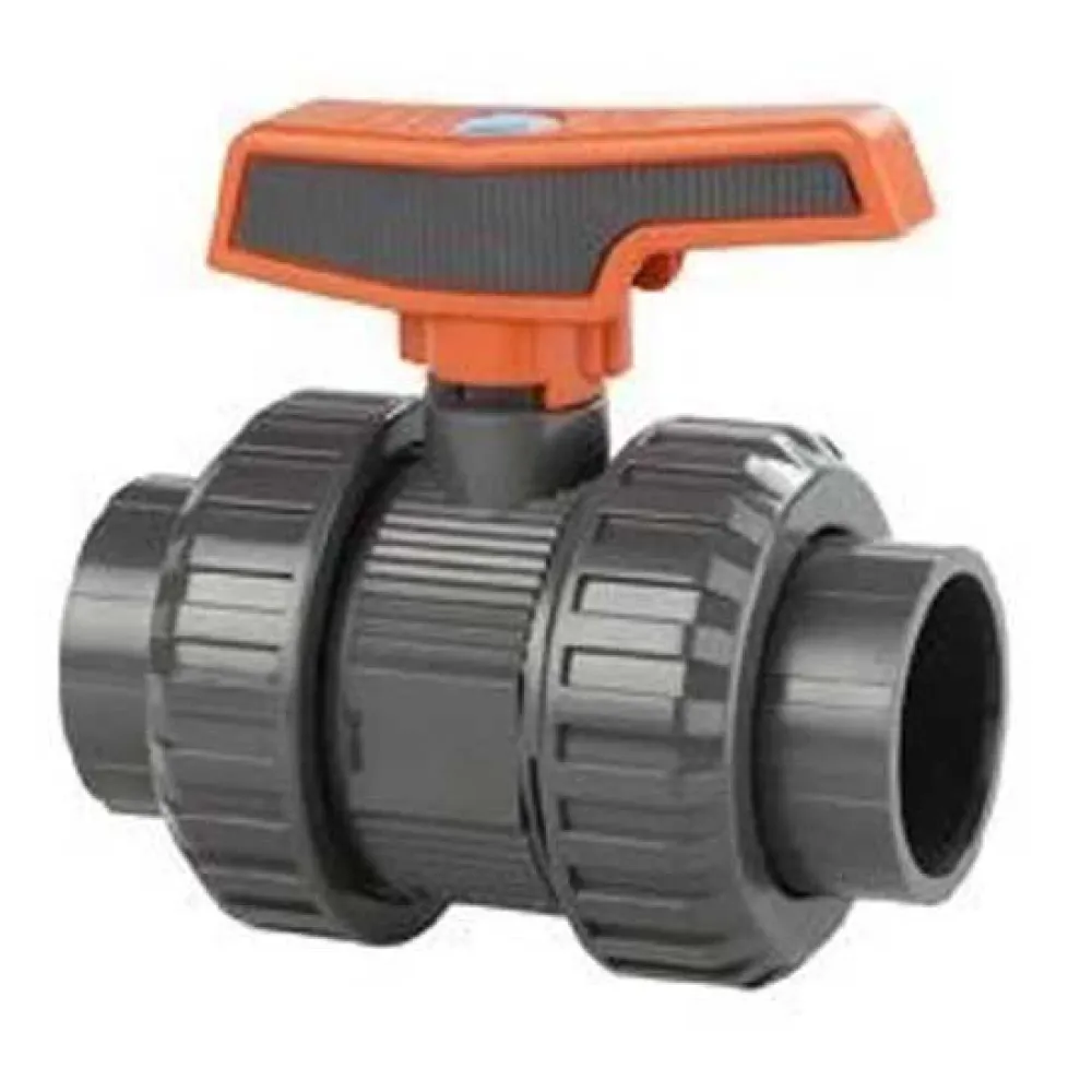 Cepex 57730 PVC-U Ø63 ball valves standard series PTFE FPM solvent socket green dot