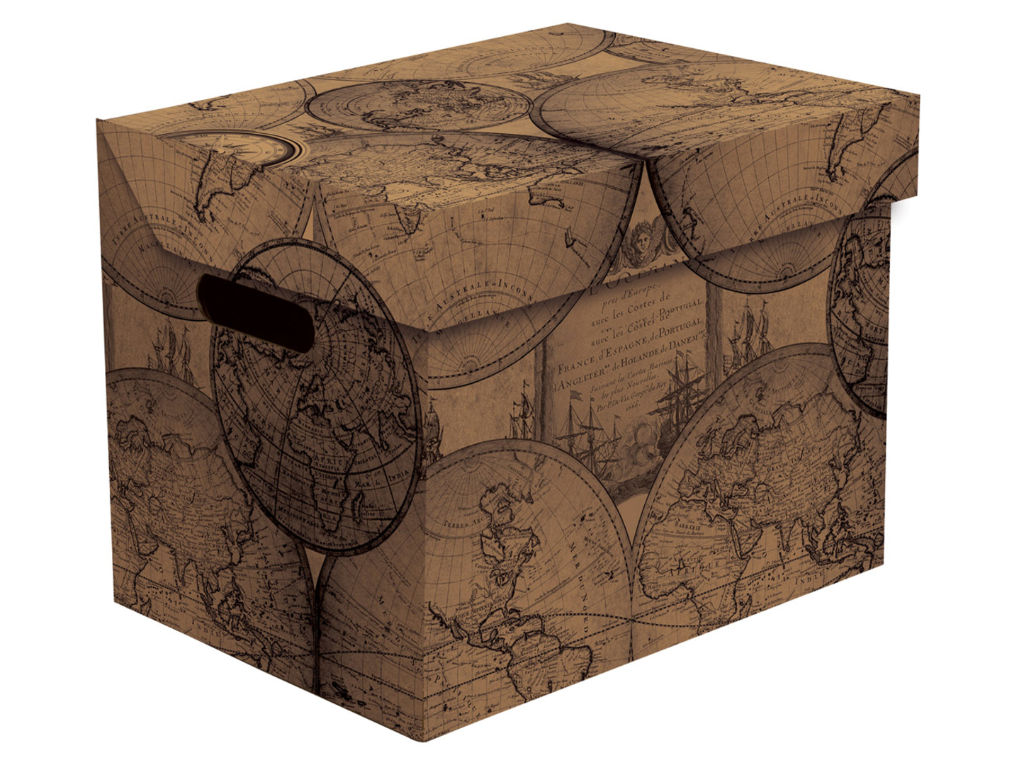 Pudło kartonowe Stara mapa 26x34 cm