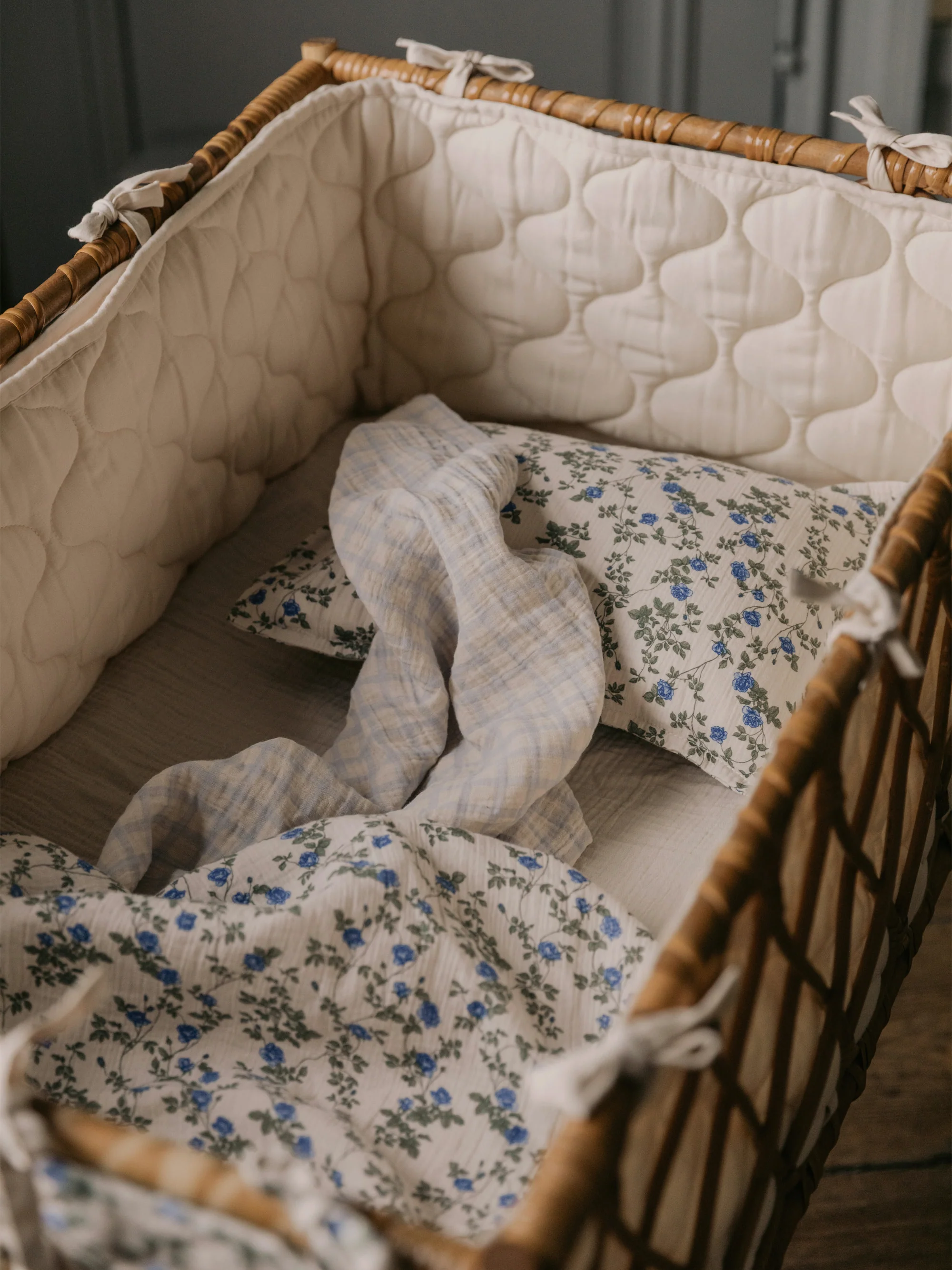 Babybettumrandung Ecru aus Baumwolle