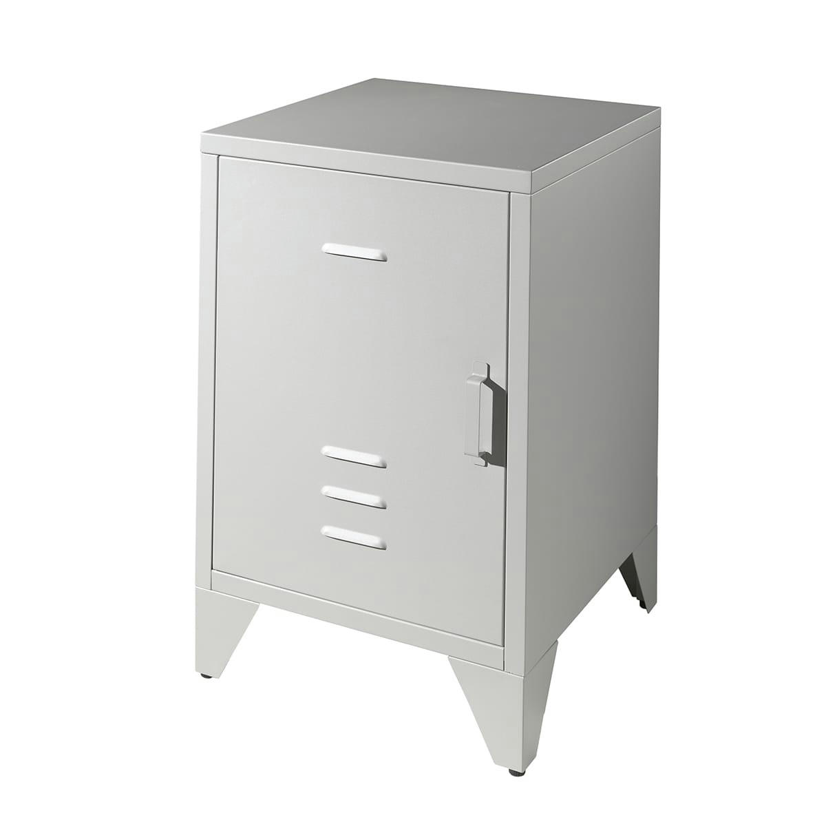 BRONXX - Table de chevet 1 porte gris