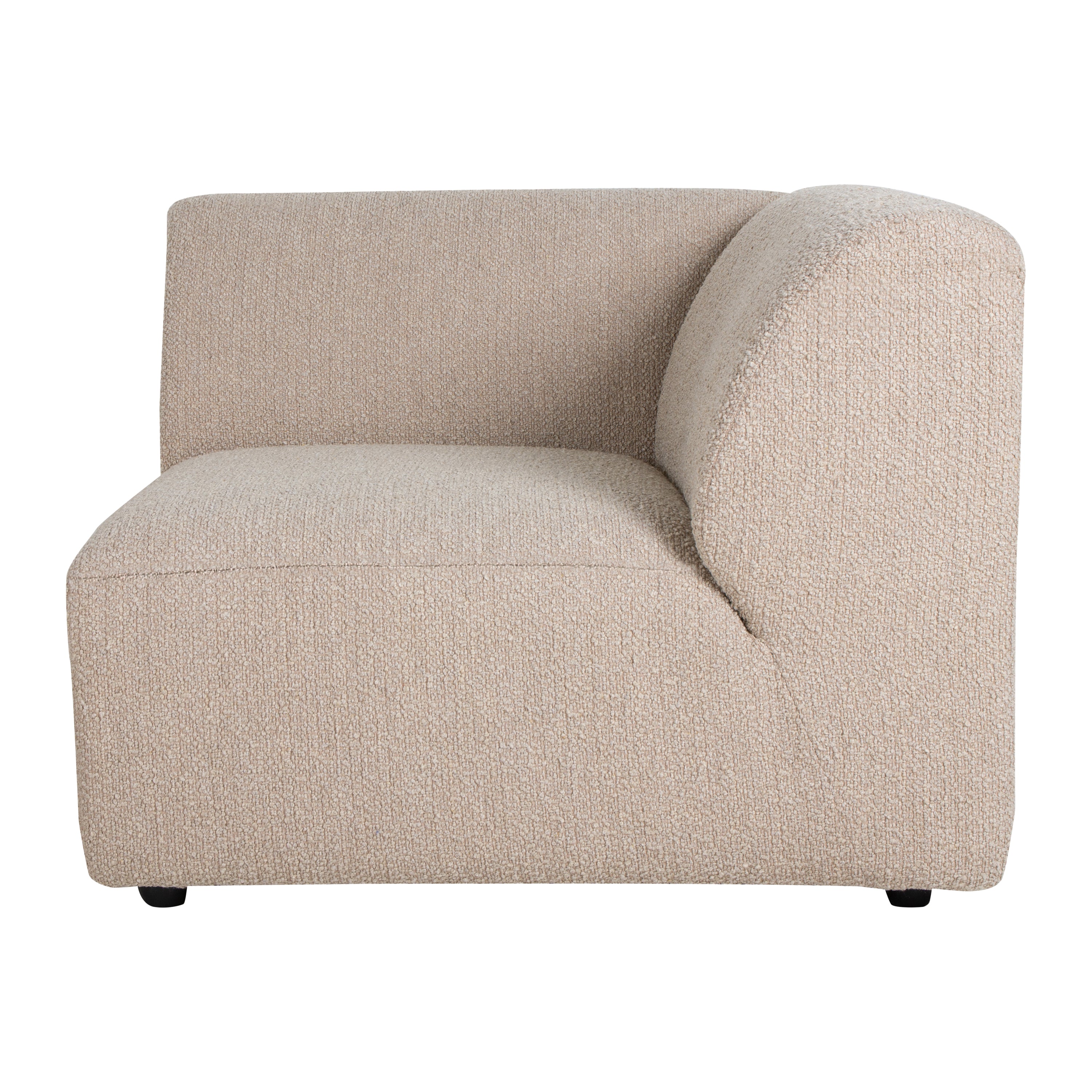 HKliving Jax Bank Element - Eindstuk Rechts - Bouclé - Taupe