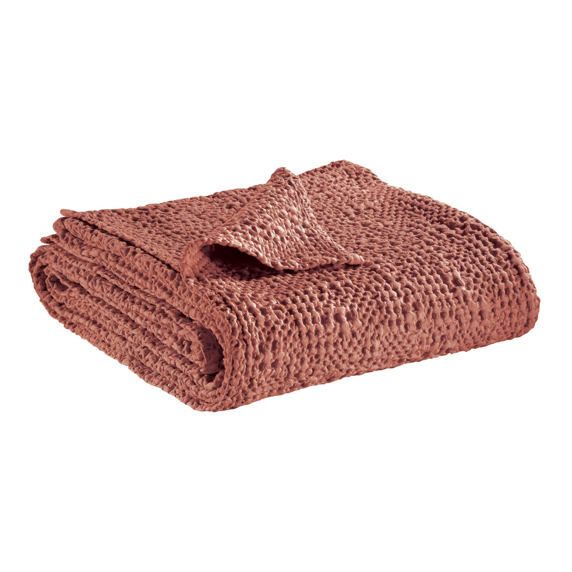 TANA - Plaid  en coton blush 140 x 200