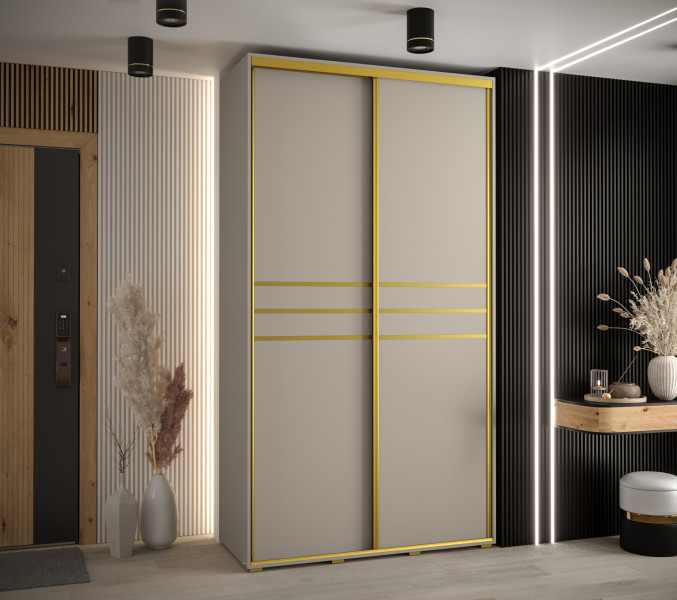 Szafa przesuwna 60 wysoka Dakota 10 140 kaszmir kaszmir złot