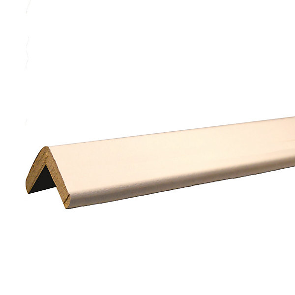 Baguette d'angle arrondi en MDF blanc 28X28mm L.2,44m