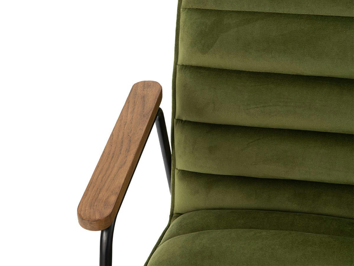 GAM - Fauteuil cosy en velours vert