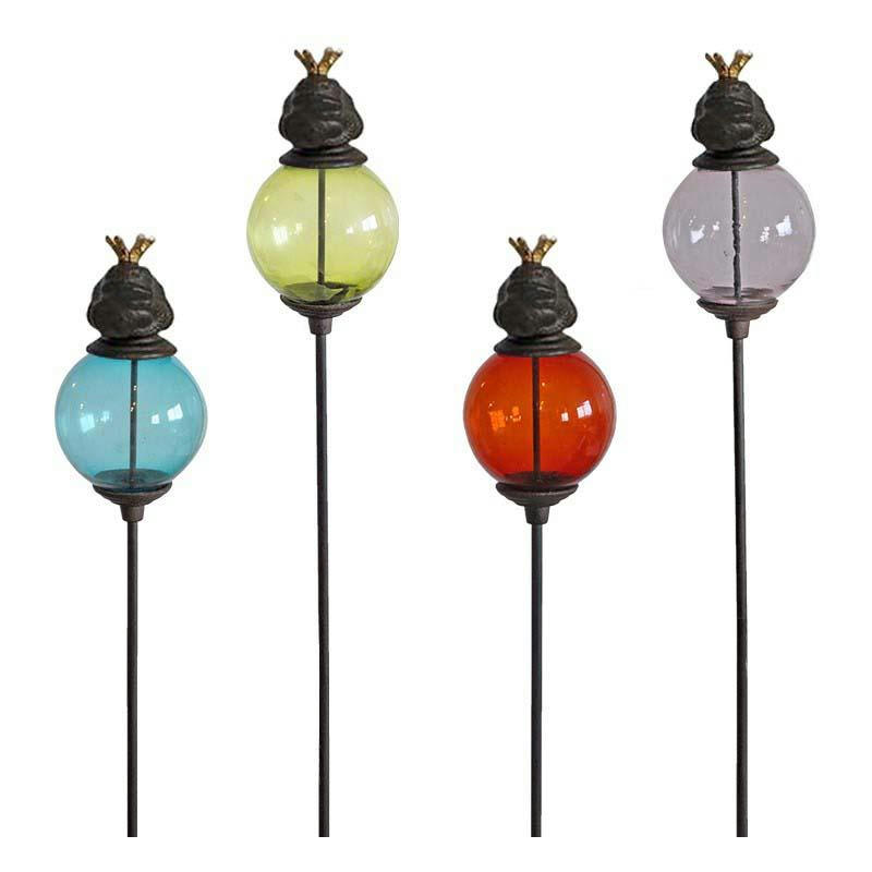 - Set de 4 tuteurs boules colorées animaux grenouilles