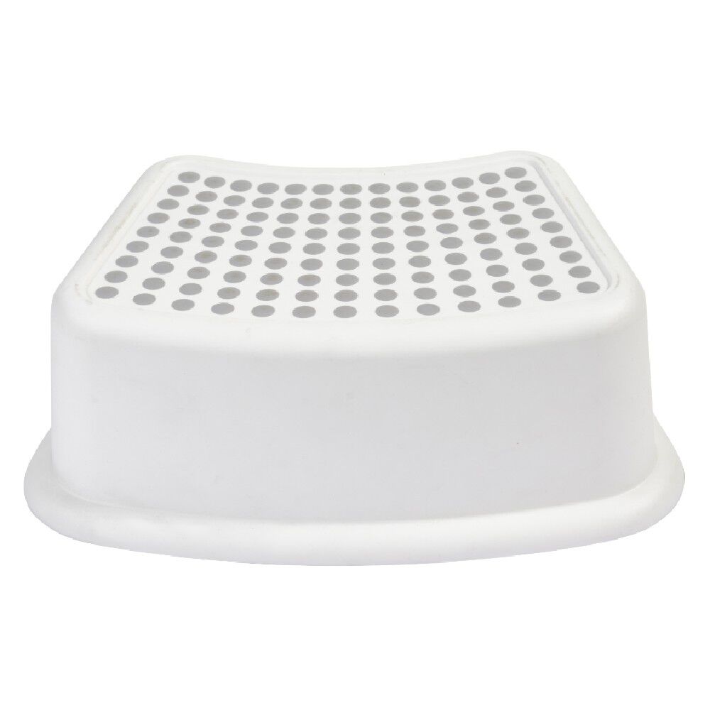 Repose pied surface antidérapante blanc et gris
