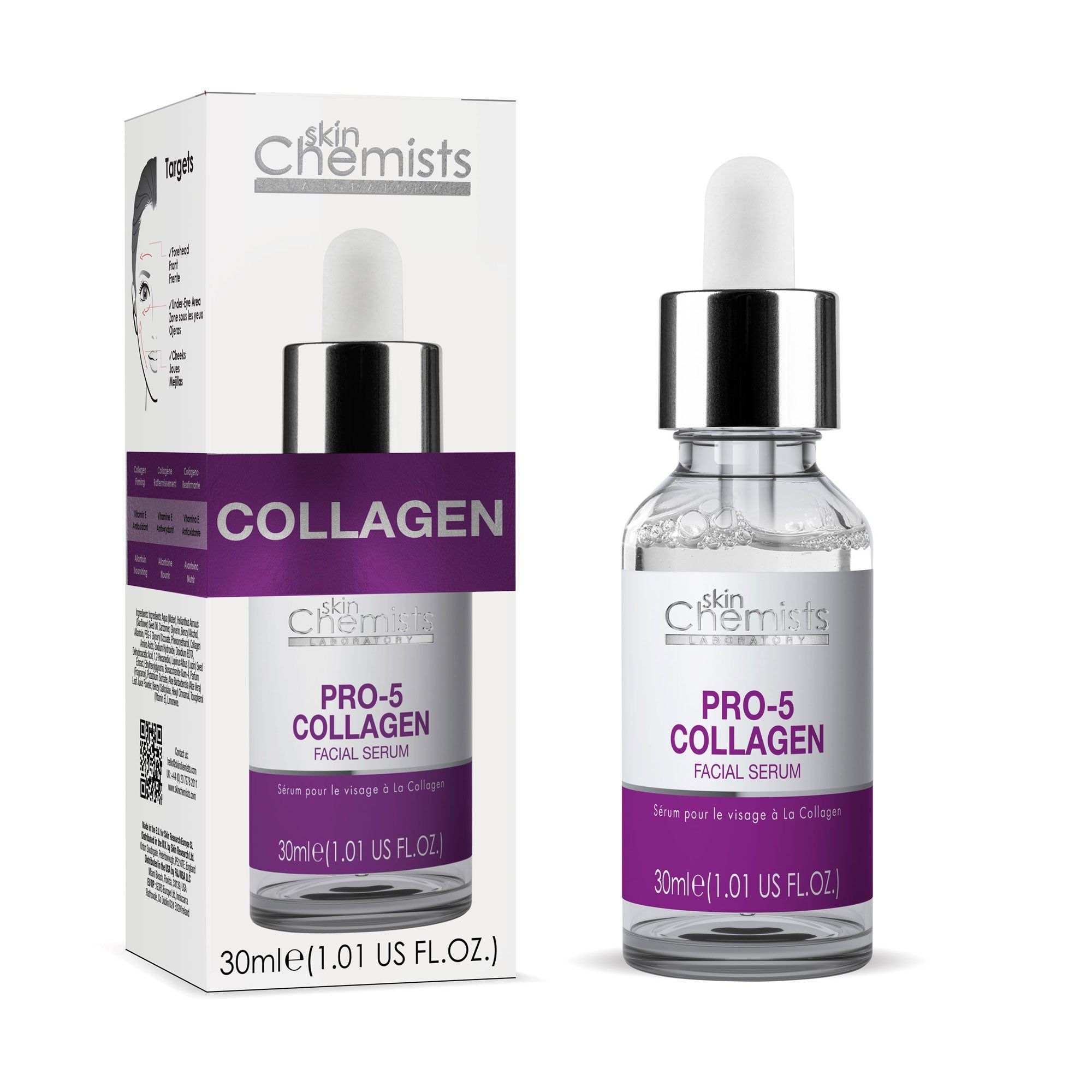 skinChemists professional Pro-Collagen 5 Anti-Ageing Facial Serum 30ml x 2 Duo Pack