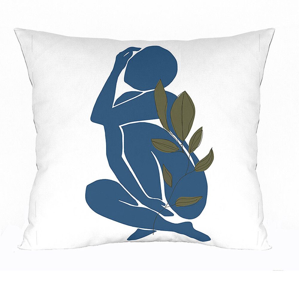 PYNTEPUTE TRYCK 409 45X45CM HVIT/BLÅ