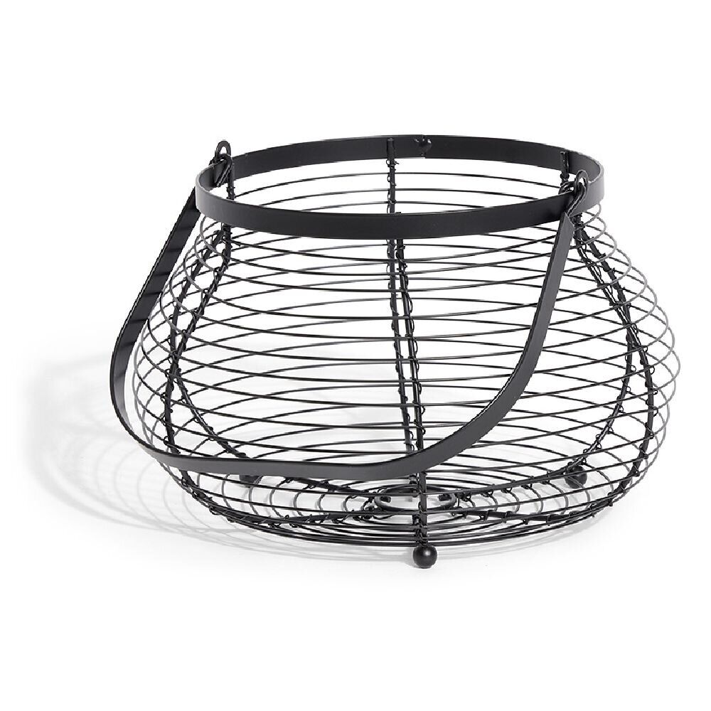 Panier à oeufs avec poignée métal noir