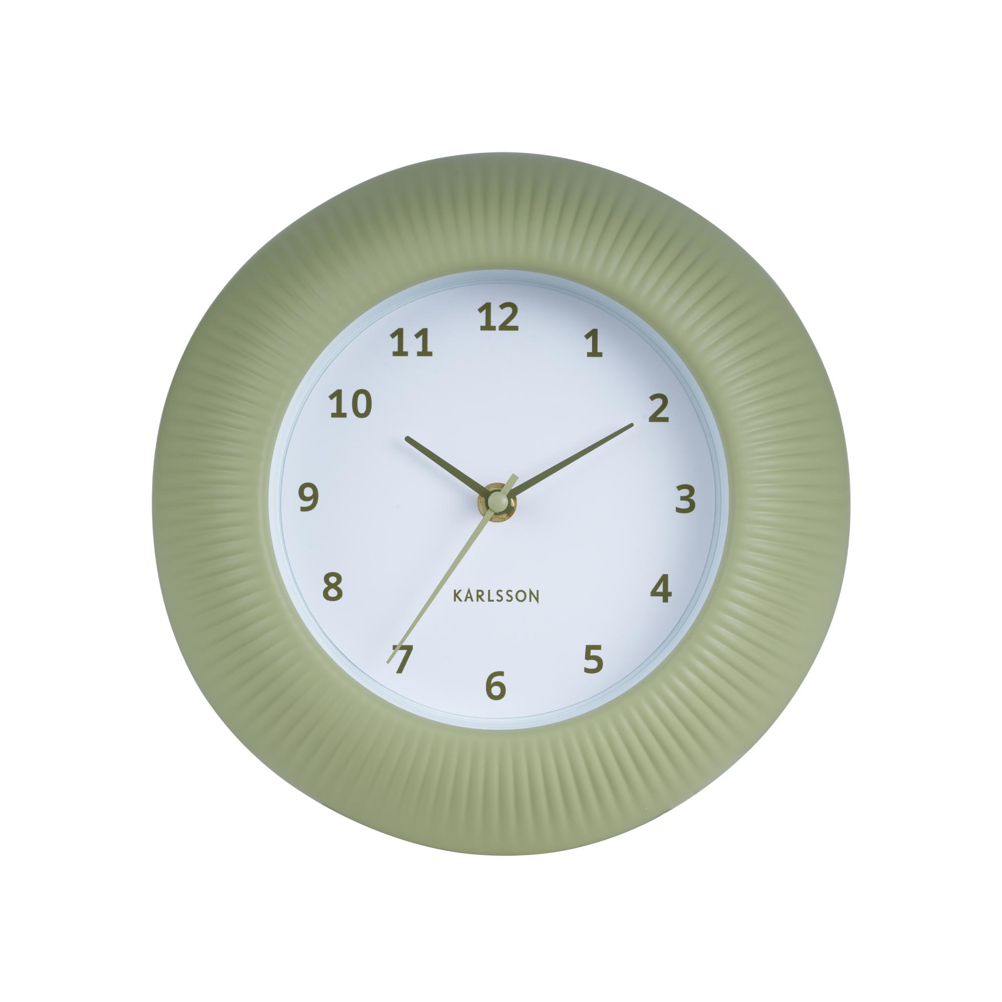 Karlsson wandklok Tender Rib - groen - Ø25cm