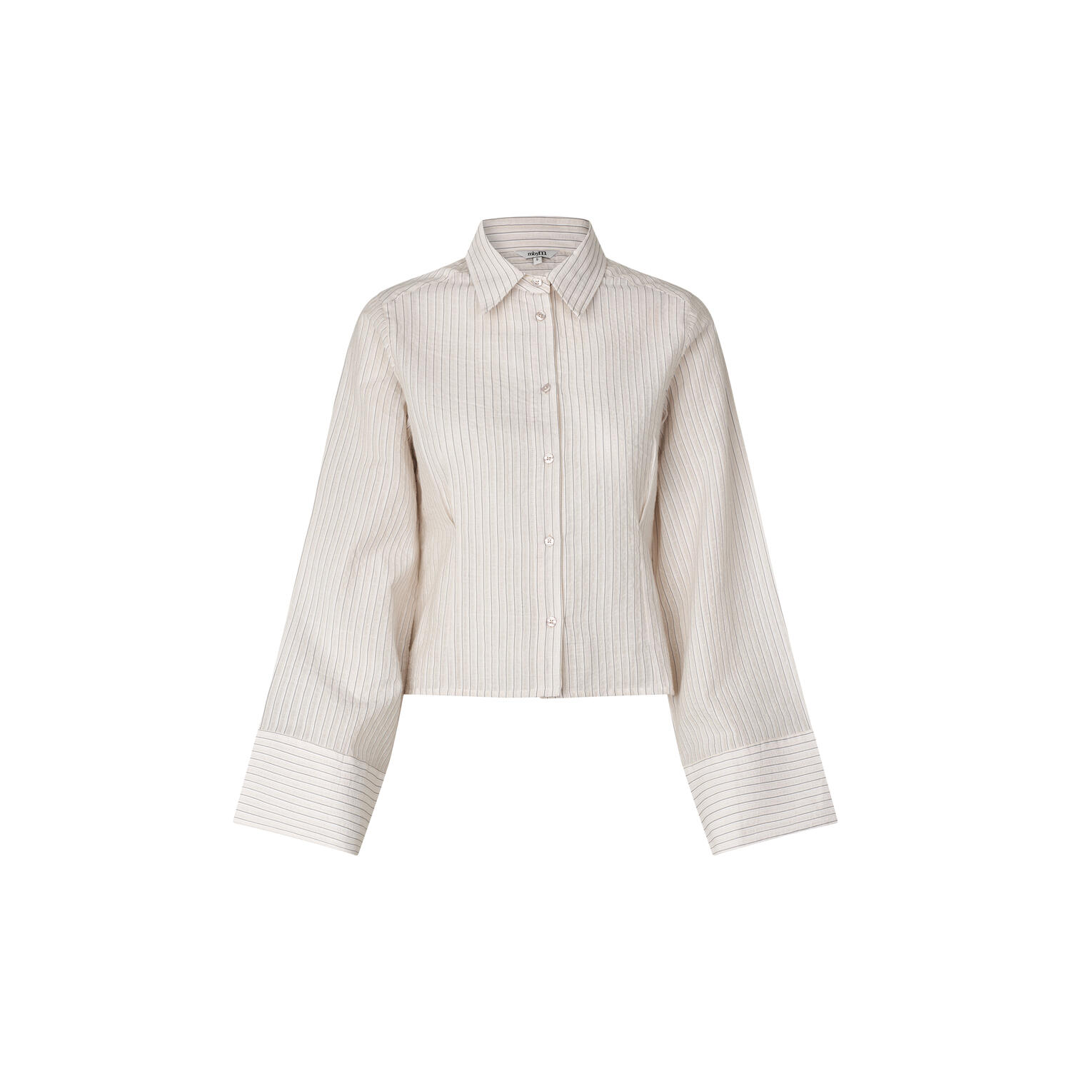Kalanna-M Shirt, white feather grey stripe