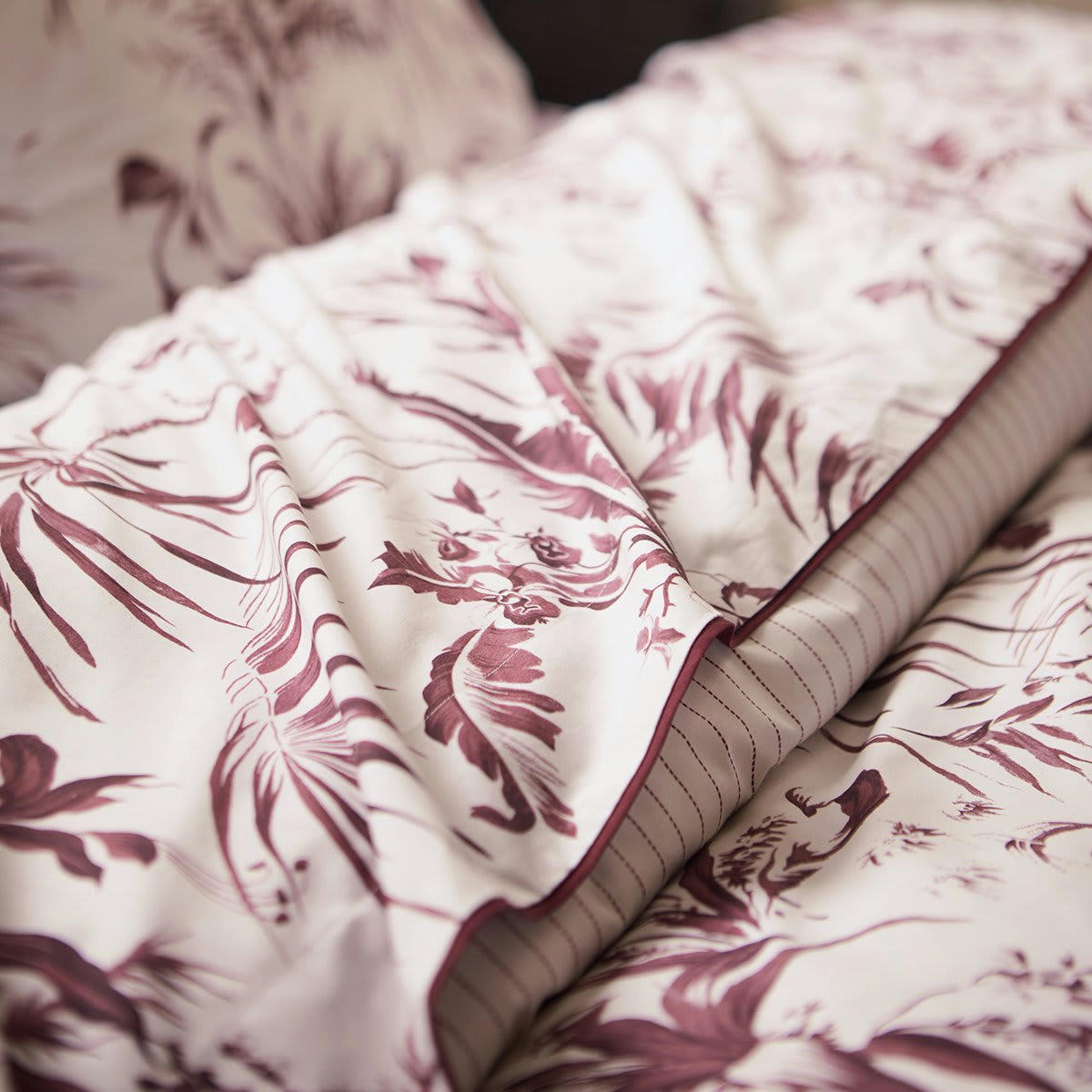 SERRE EXOTIQUE - Drap plat percale rose foncé 270x295 cm