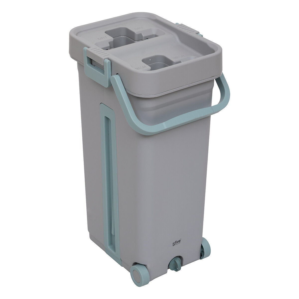 Balde mecânico cinza com mopa 5L