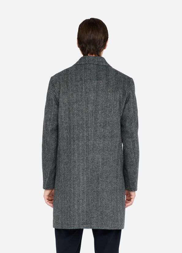 Cappotto chevron in lana