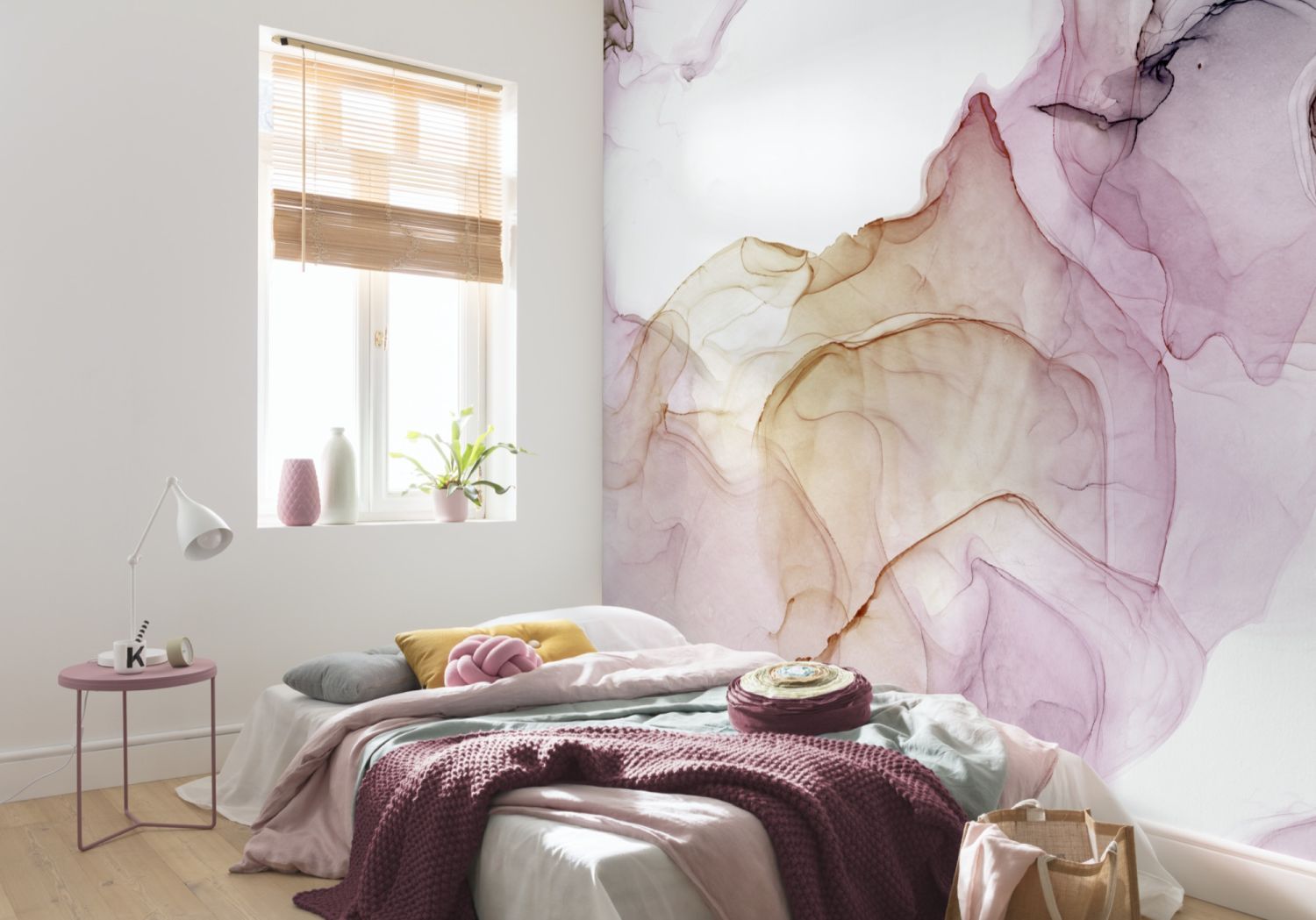 Sanders & Sanders fotobehang kunst roze - 400 x 280 cm - 612080