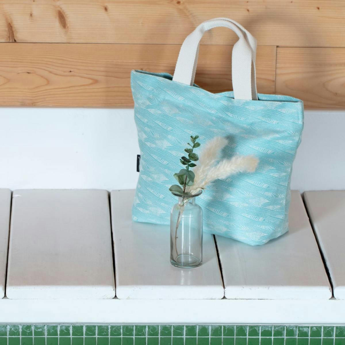 MIRAMAR - Sac Bleu Coton 42x30x13 cm