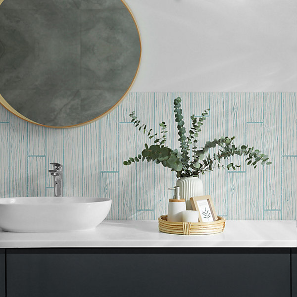 Panneau Mural TV Wallfluent 50x50 cm Motif De Plancher 4 pièces
