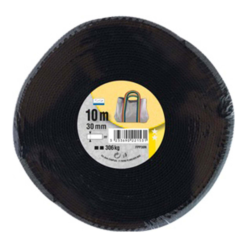Sangle de manutention en polypropylène noire 30 mm x 10 m CHAPUIS