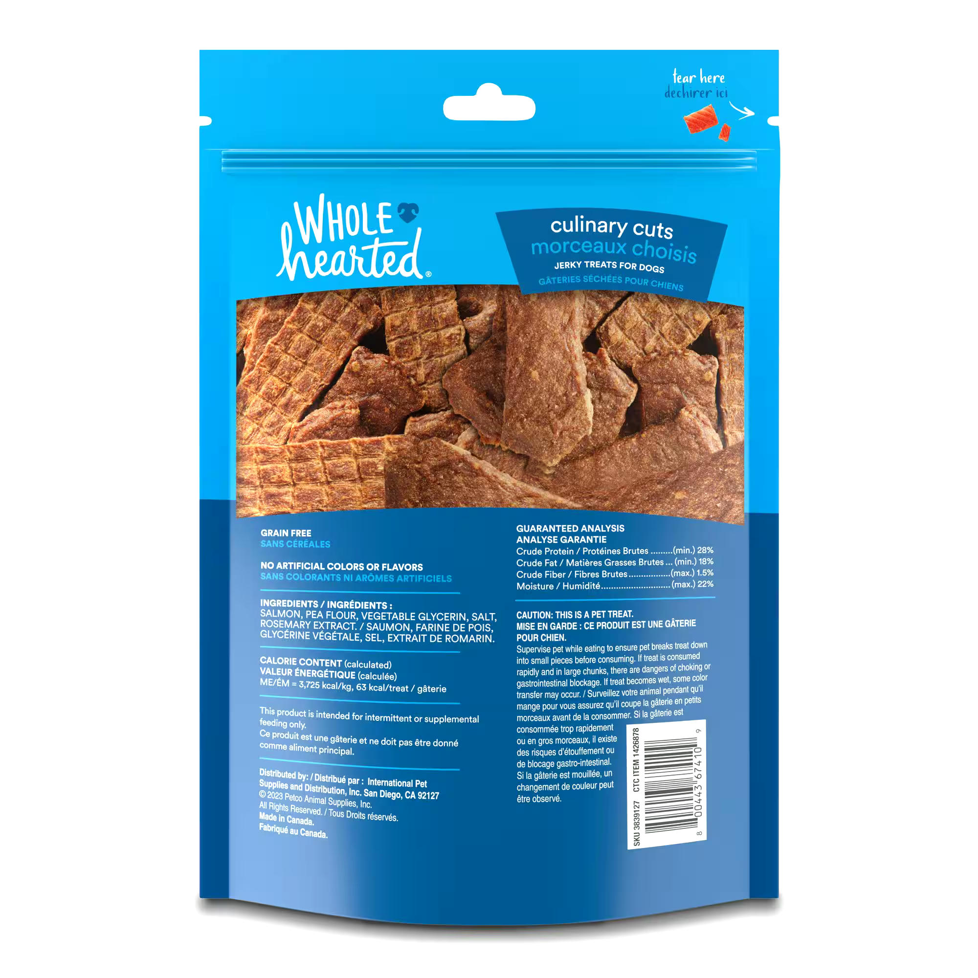 WholeHearted Culinary Cuts Salmon Recipe Jerky Dog Treats, 16-oz