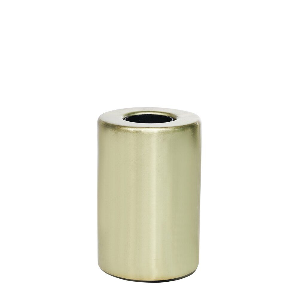 Lampe base ronde en métal jaune doré Ø8xH12cm