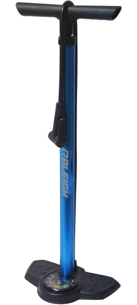 Raleigh Floor Bike Pump w/Gauge For Schrader & Presta Valves Head, 160 PSI