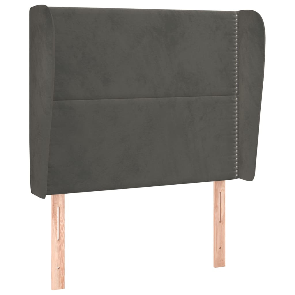 Wezgłowie Szary 93 x 23 x 118/128 cm Aksamit vidaXL