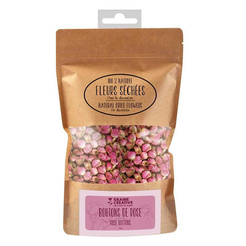- Fleurs séchées décoratives Boutons de rose 8 g