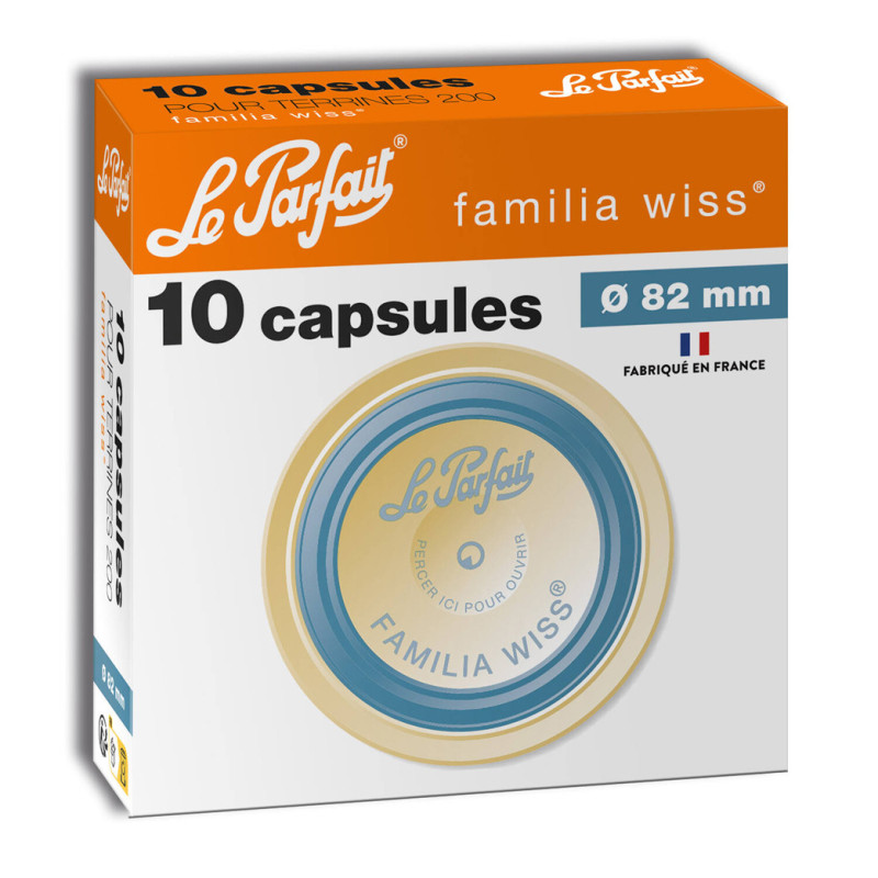 Capsule pour bocal à terrine Familia Wiss Ø 82 mm 10 pièces LE PARFAIT