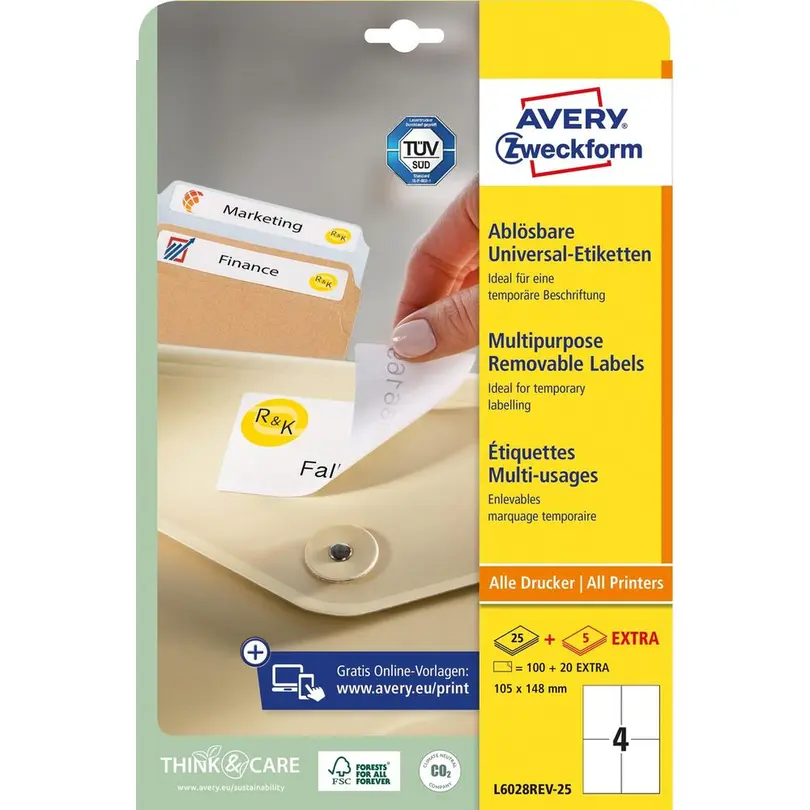 Etiketten 30er-Set Universal-Etiketten